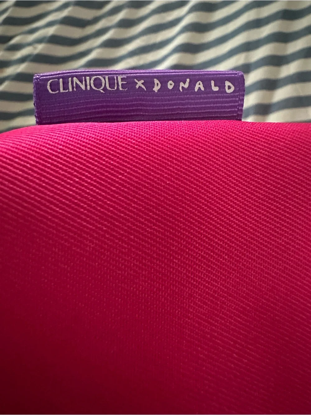 Clinique x Donald Floral Tote with Purple Handles